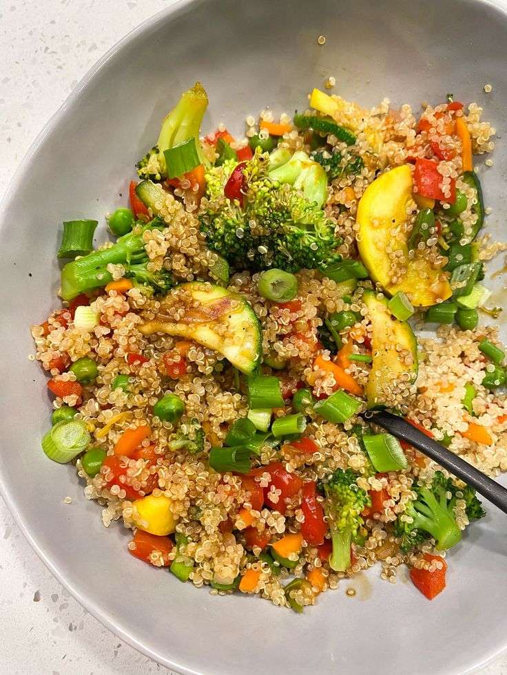 This image has an empty alt attribute; its file name is Quinoa-Veggie-Stir-Fry-with-Teriyaki-Sauce.jpeg